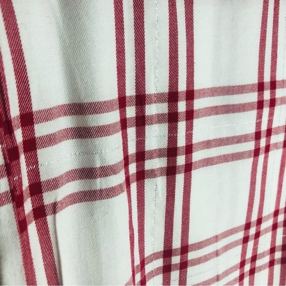Victoria’s Secret flannel pj set. Red and white plaid design - Picture 7 of 7